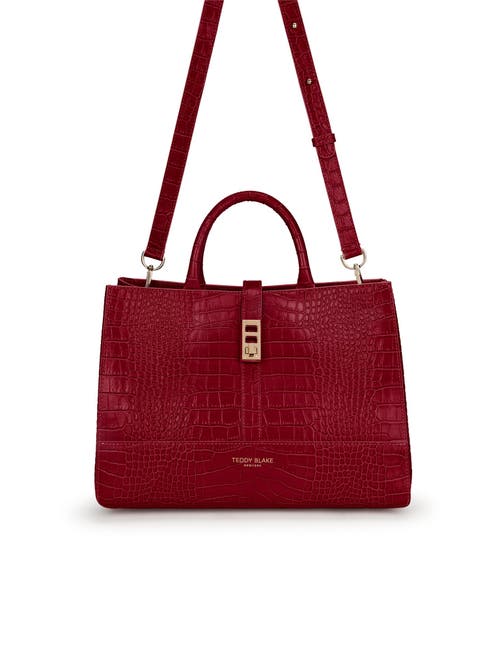 Shop Teddy Blake Lola Croco 12" In Darkred