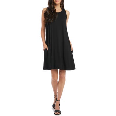 Karen Kane Chloe Sleeveless Stretch Jersey Swing Dress, Black