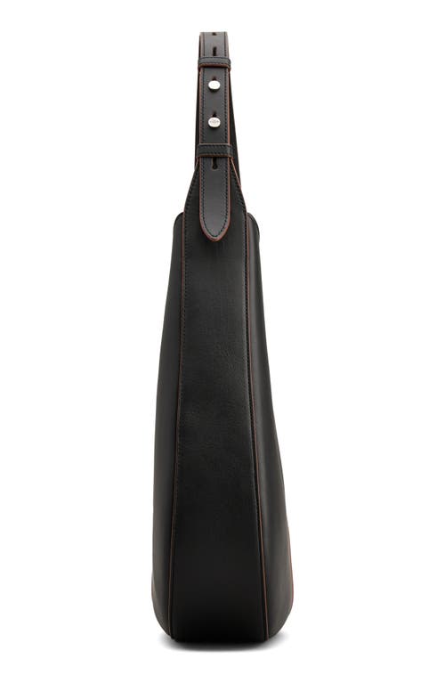 Shop Tod's Medium Di Bag Leather Hobo Bag In Nero