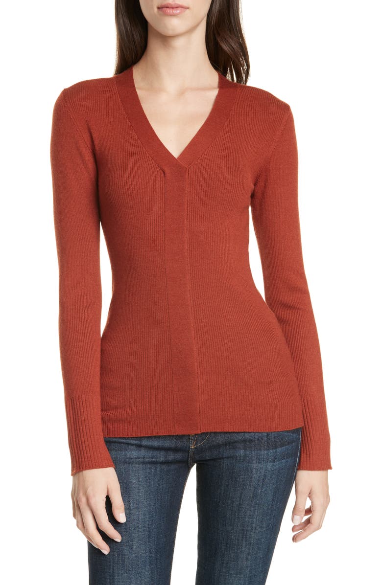 Lewit VNeck Rib Sweater Nordstrom