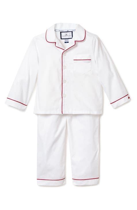 Kids' White Flannel Two Piece Pajamas (Toddler, Little Kid & Big Kid)