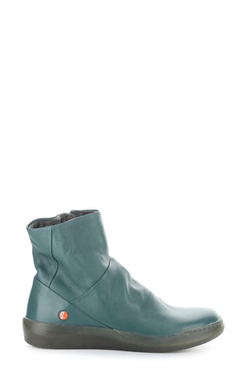 Shop Softinos By Fly London Bler Bootie In Teal Smooth Leather