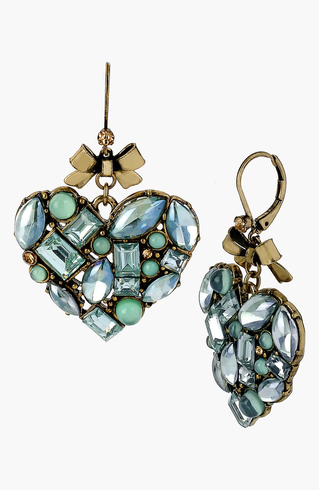 Betsey Johnson 'Mint Multi' Heart Drop Earrings | Nordstrom