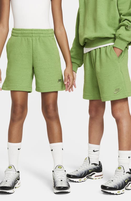 Nike Kids' Icon Fleece Shorts In Chlorophyll/sail/treeline