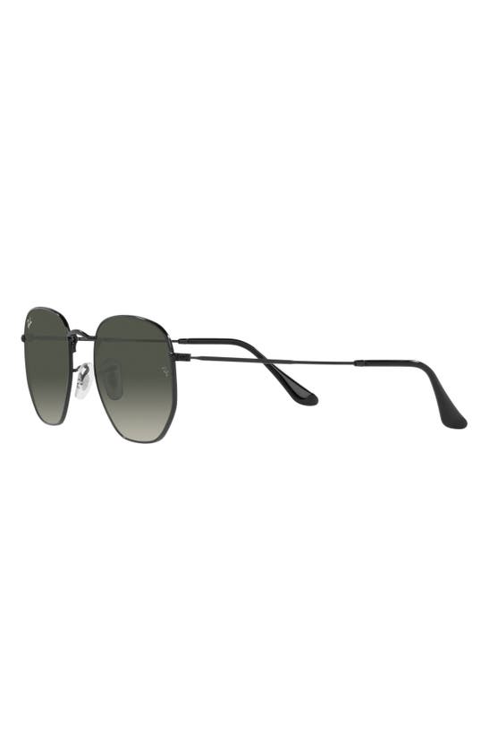 Ray Ban 51mm Gradient Aviator Sunglasses In Black/ Grey Gradient