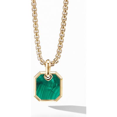 David Yurman Roman Amulet In 18K Yellow Gold With Malachite