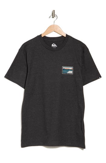 Quiksilver Land & Sea Graphic T-shirt In Charcoal Heather