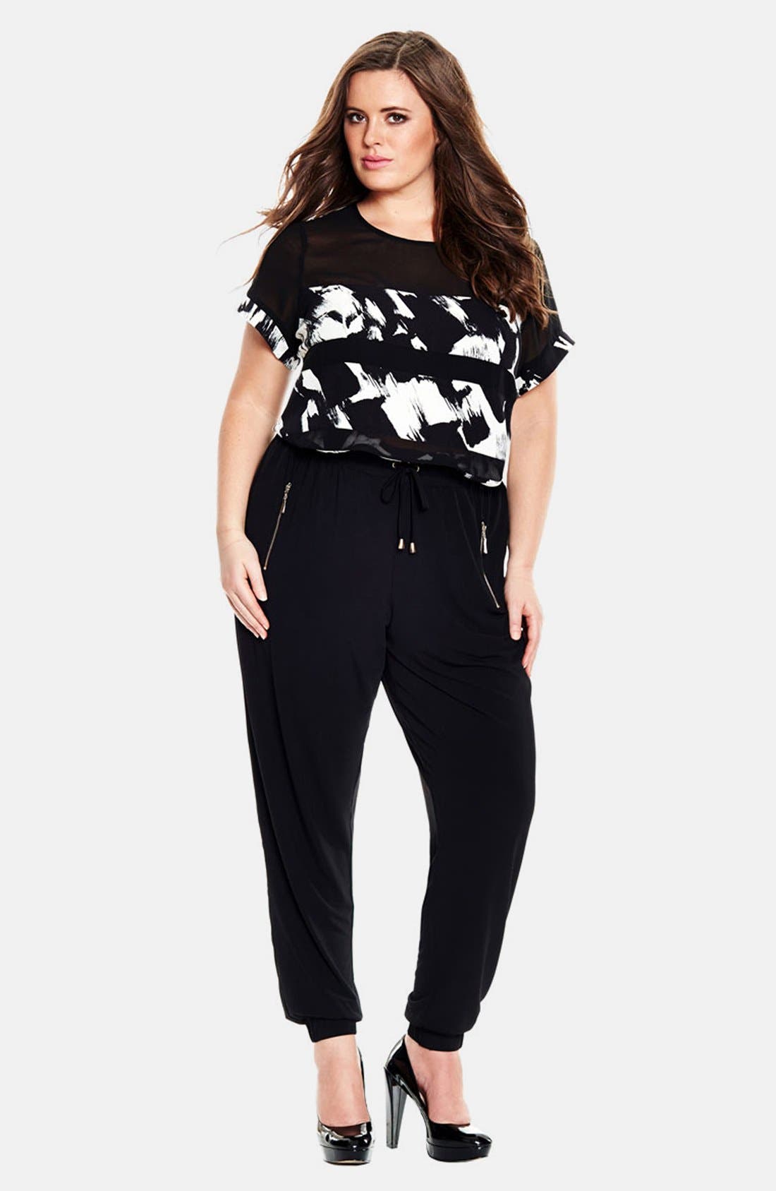 City Chic Zip Pocket Jogger Pants (Plus Size) Nordstrom