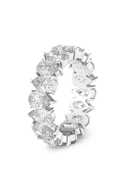 Shop Hautecarat Alternating Pear Lab Created Diamond Eternity Ring In White Gold