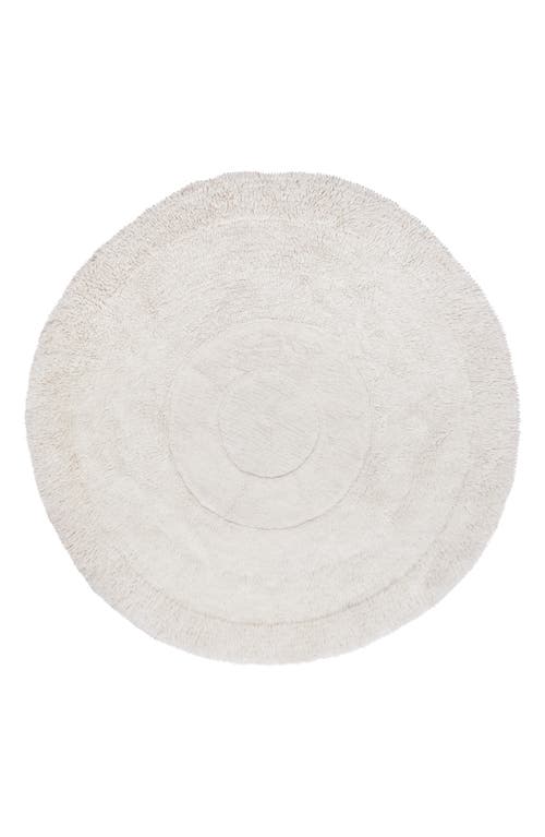 Lorena Canals Woolable Arctic Circle Round Washable Wool Rug in Sheep White at Nordstrom