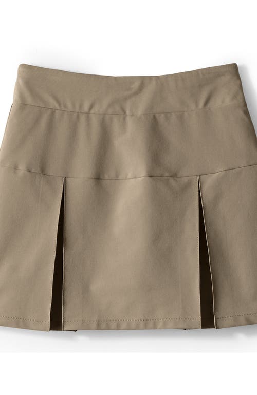 LANDS' END LANDS' END SCHOOL UNIFORM GIRLS PERFORMANCE PLEATED SKORT ABOVE THE KNEE