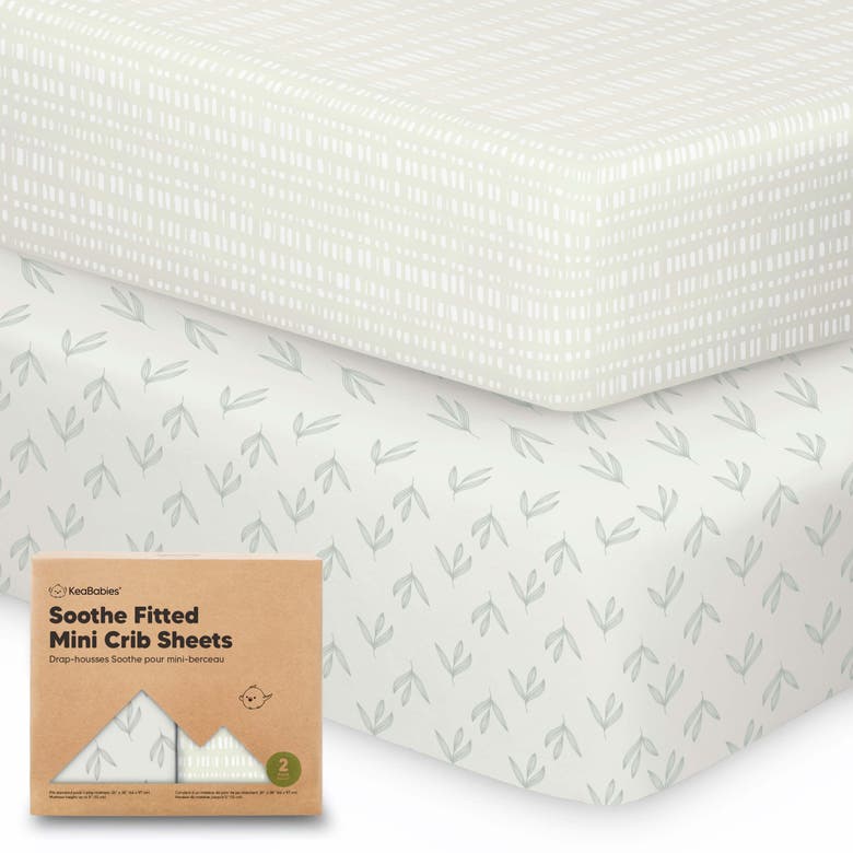 Keababies Soothe Fitted Mini Crib Sheet In Fleur