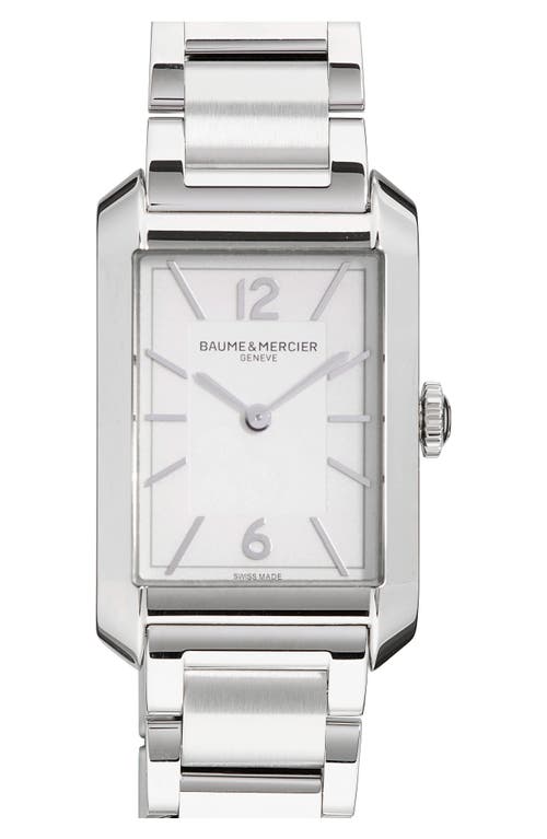 Baume & Mercier Hampton Bracelet Watch, 43mm In Opaline White/silver