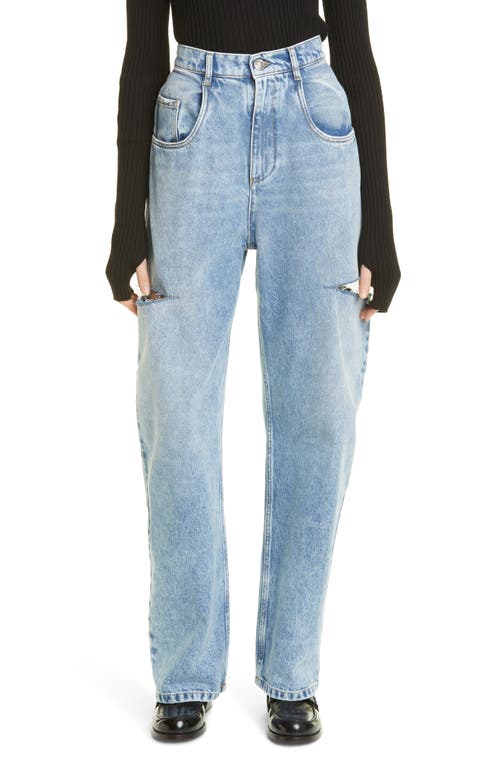 Shop Maison Margiela Ripped Side Cutout Jeans In Denim