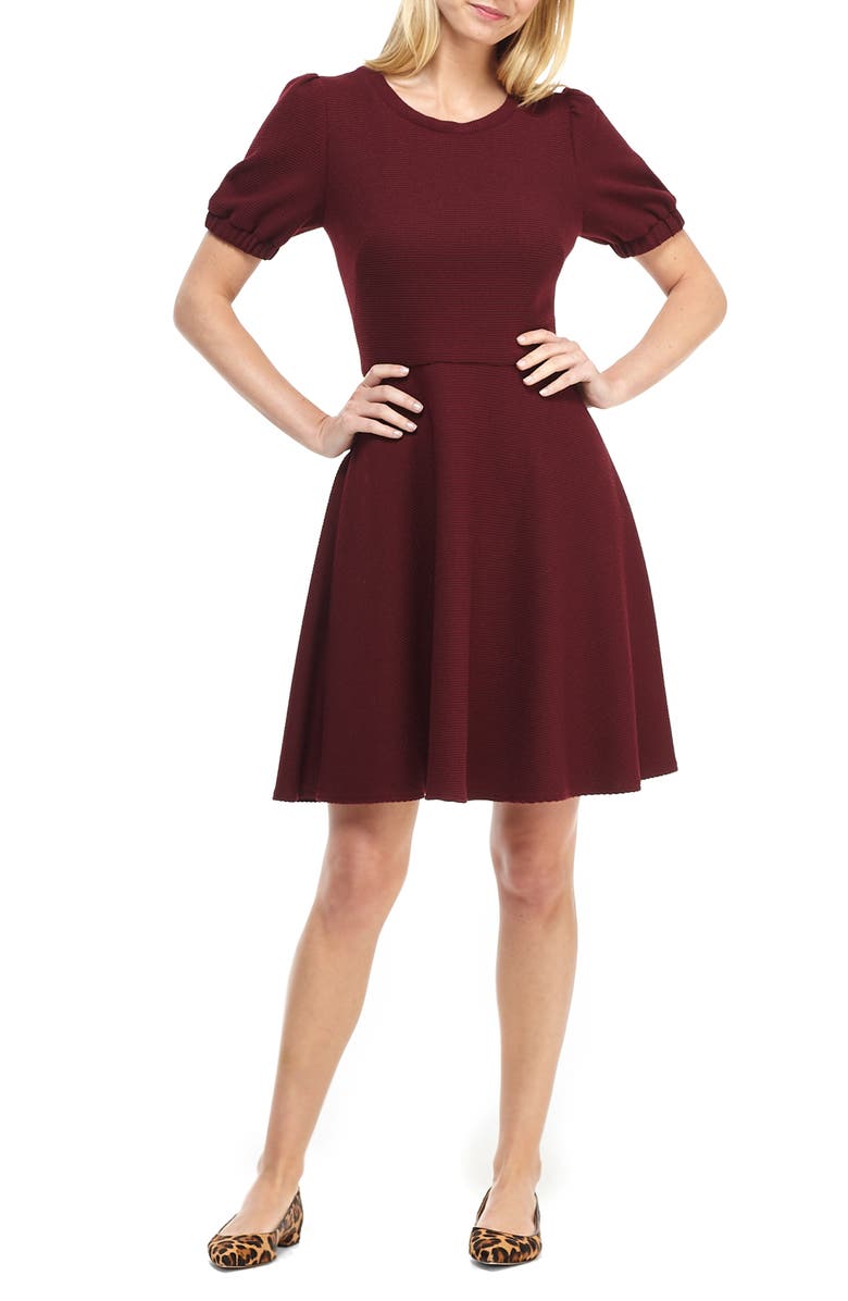 Gal Meets Glam Collection Kristen Ribbed Fit & Flare Sweater Dress ...