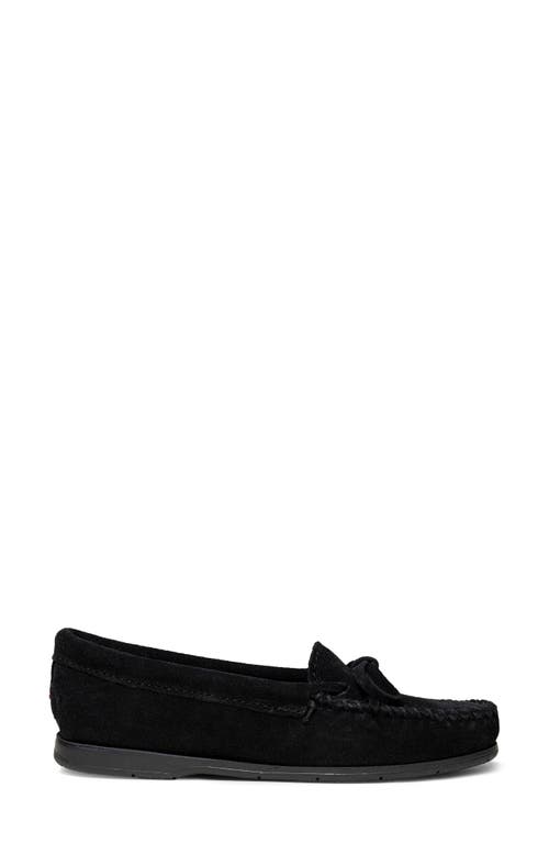 Shop Minnetonka Tie Slipper In Black