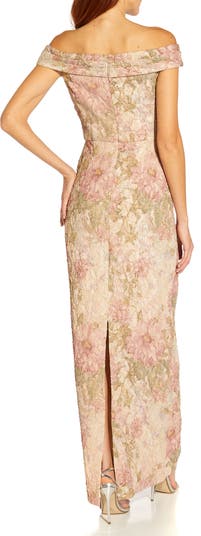 Adrianna Papell Off the Shoulder Matelass Gown Nordstrom