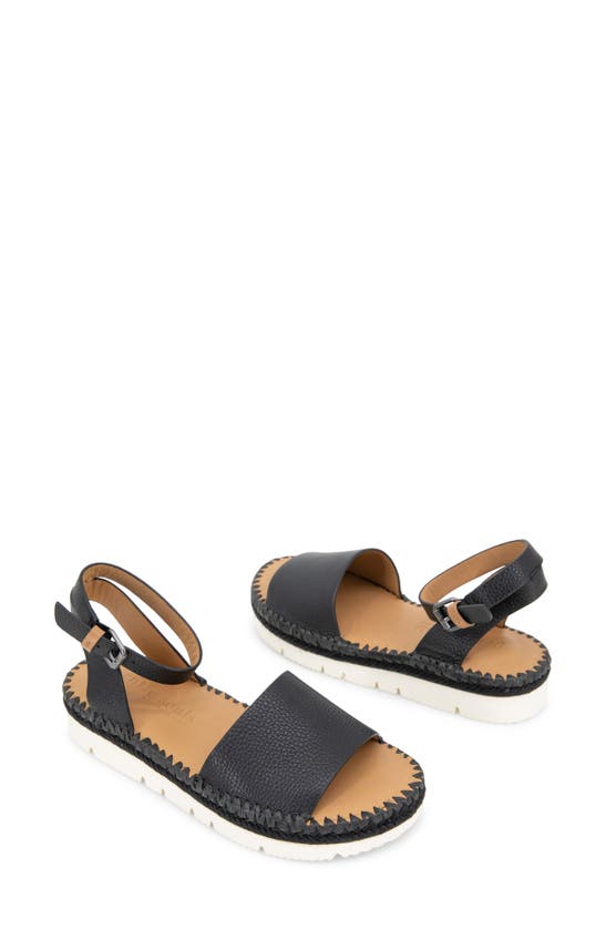 Gentle Souls By Kenneth Cole Lucille Platform Sandal In Black Leather