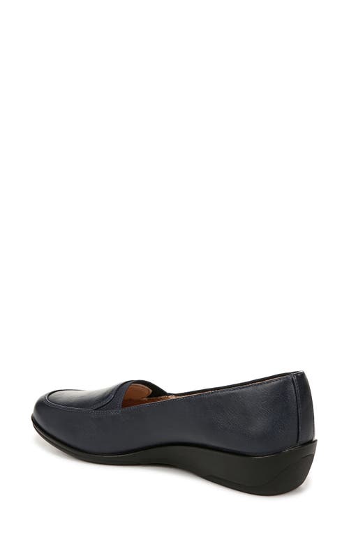 Shop Lifestride Ida Flat In Lux Navy Faux Leather