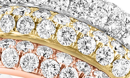 Shop Effy 14k Gold Diamond Stack Ring In Gold/silver/rosegold