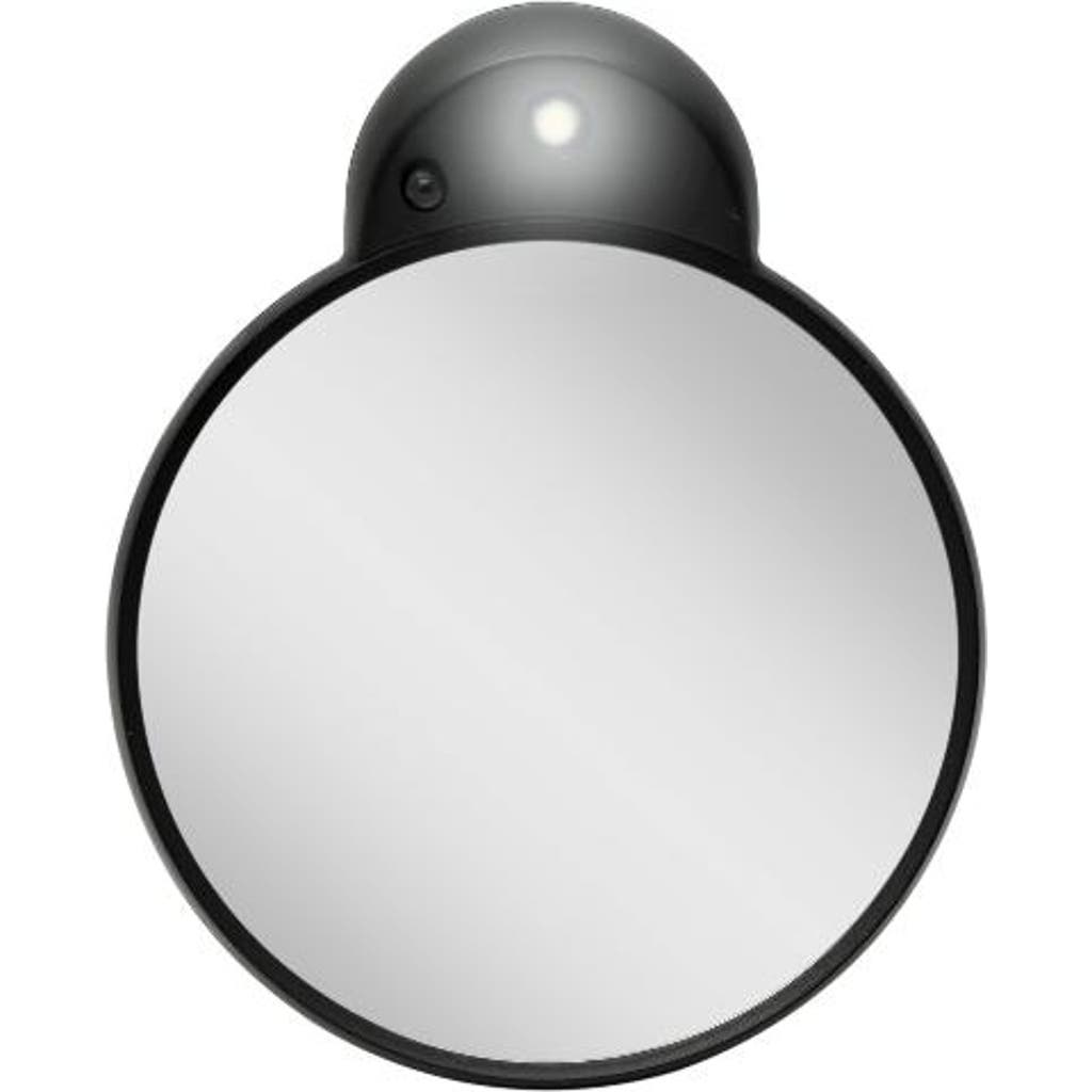 Zadro Lighted Compact Mirror With 10x Magnification & Retractable Suction Cups In Black