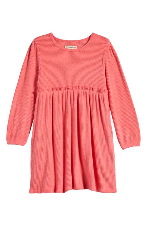 Tucker + Tate Kid's Ruffle Long Sleeve Dress in Coral Sugar 