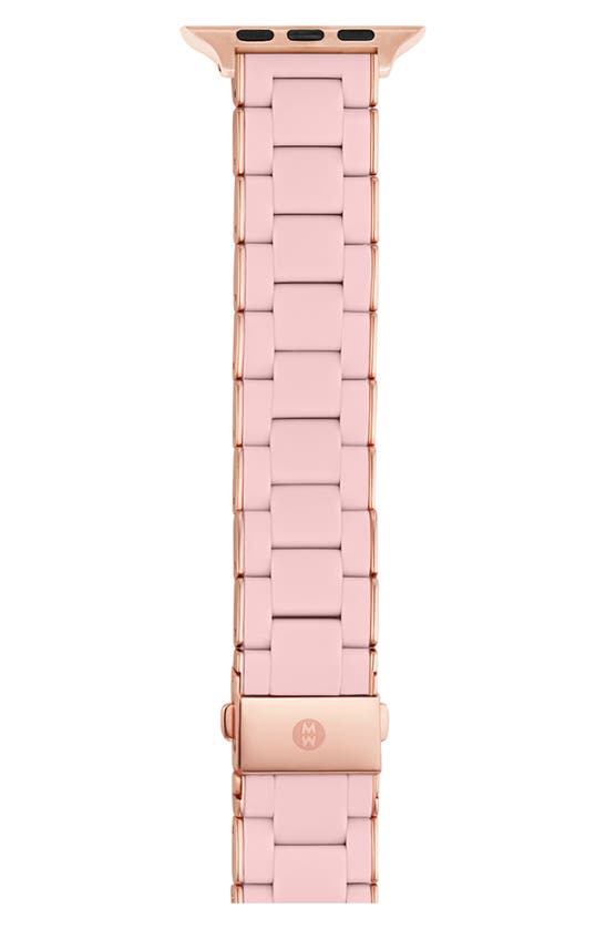 Michele Apple Watch Silicone Wrapped Interchangeable Bracelet, 38-42mm In Pink