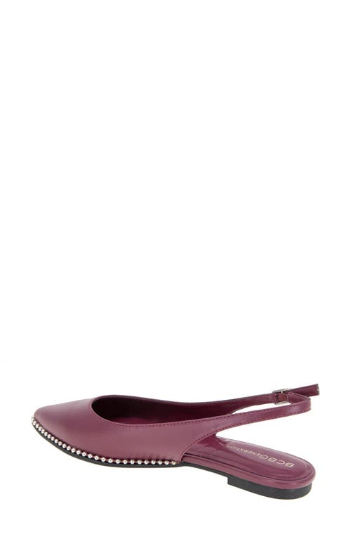 Bcbg Valerie Slingback Pointed Toe Flat In Windsor Wine