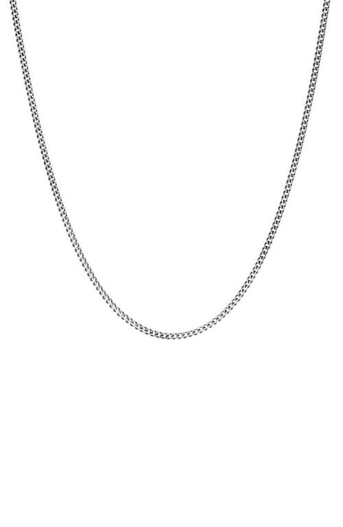 Men's Sterling Silver Curb Chain Necklace