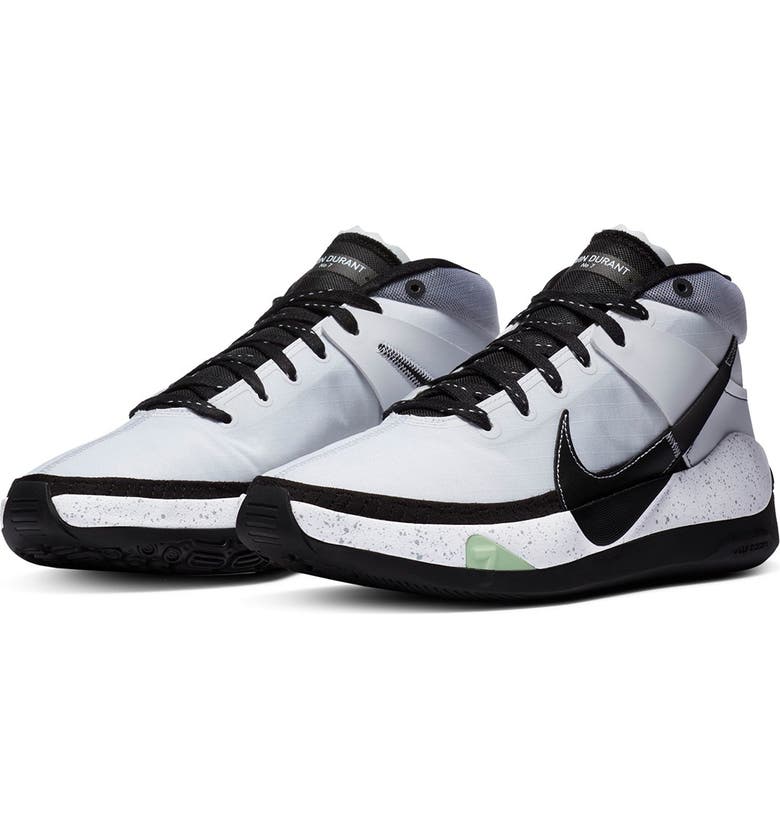 NIKE KD13 TB Basketball Shoe, Main, color, 100 WHITE/BLACK-PURE PLATINUM
