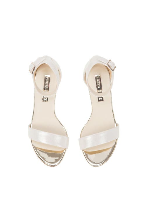 Freya Rose Women's Neutrals / White Martene Midi - Pearl Heel In Champagne