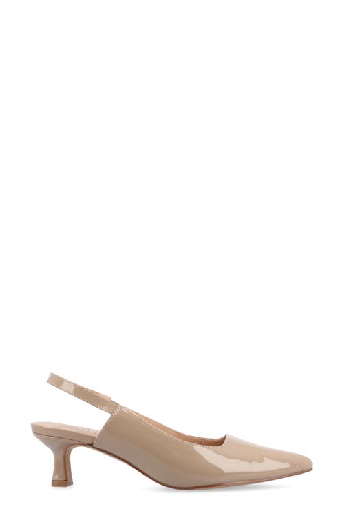 Shop Journee Collection Paulina Slingback Pump In Patent/taupe