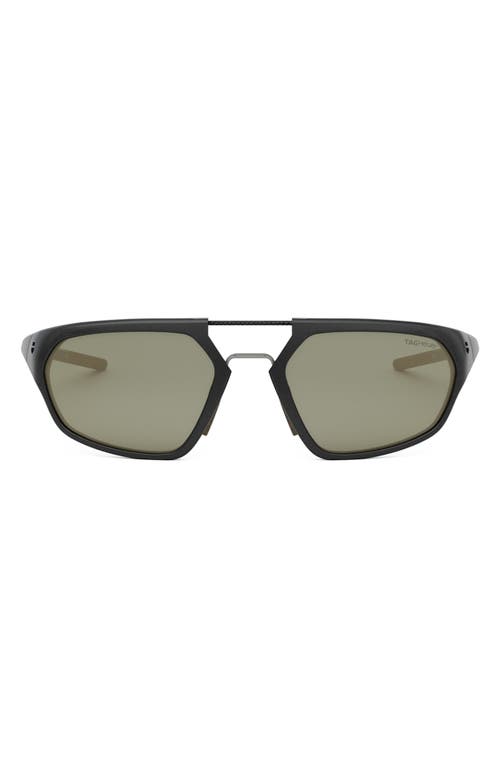 Tag Heuer Line 55mm Polarized Geometric Sunglasses In Green