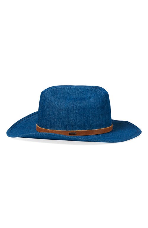 Brixton Range Straw Cowboy Hat In Denim