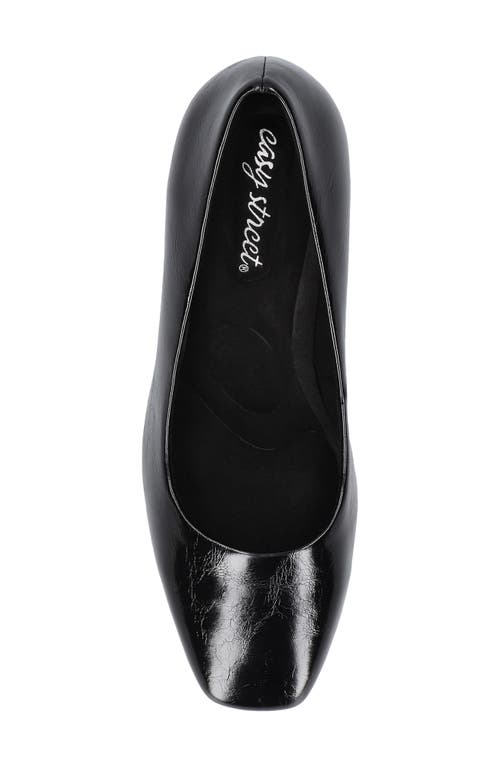 Shop Easy Street Poet Pump In Black Crinkled Patent