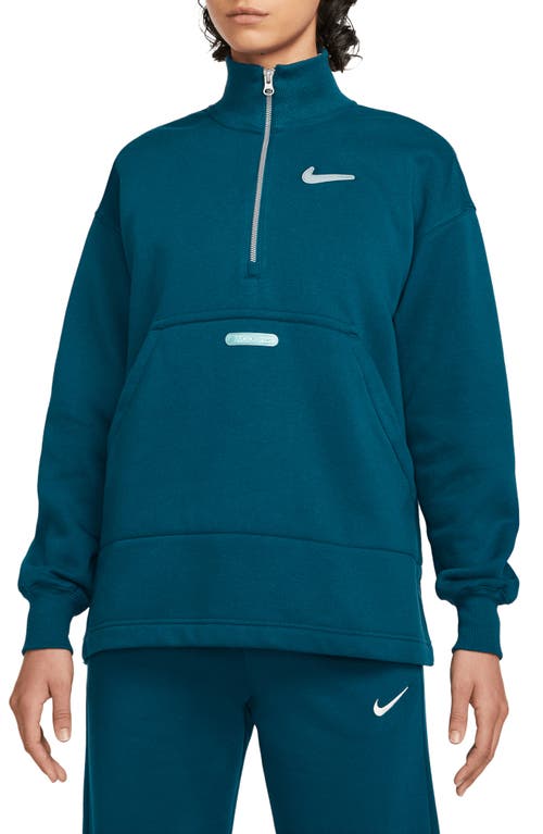 Nike Sportswear Swoosh Half Zip Pullover in Valerian Blue/Mint Foam