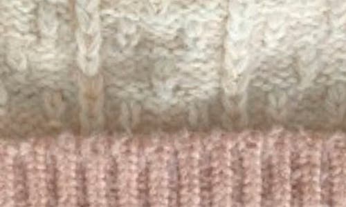 Marcus Adler Lurex Faux Fur Pompom Beanie In Ivory