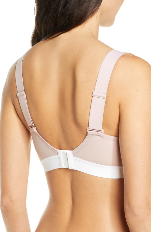 Shop Natori Dynamic Contour Underwire Sports Bra In Rose Beige/warm White