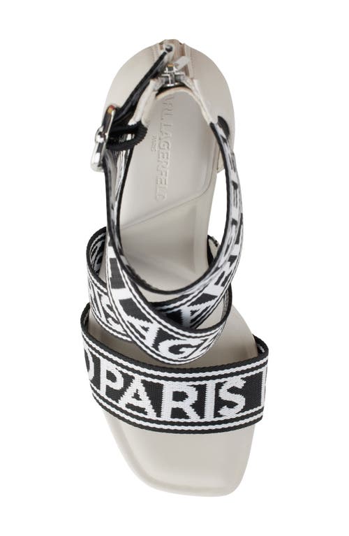 Shop Karl Lagerfeld Paris Careliz Sandal In Soft White