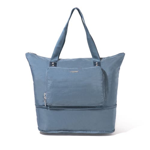 Baggallini Carryall Expandable Packable Weekender Tote Bag In Mist