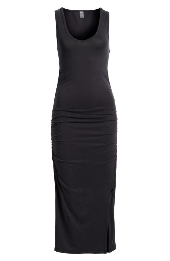 Shop Beyond Yoga Fit The Mood Midi Tank Dress In Black