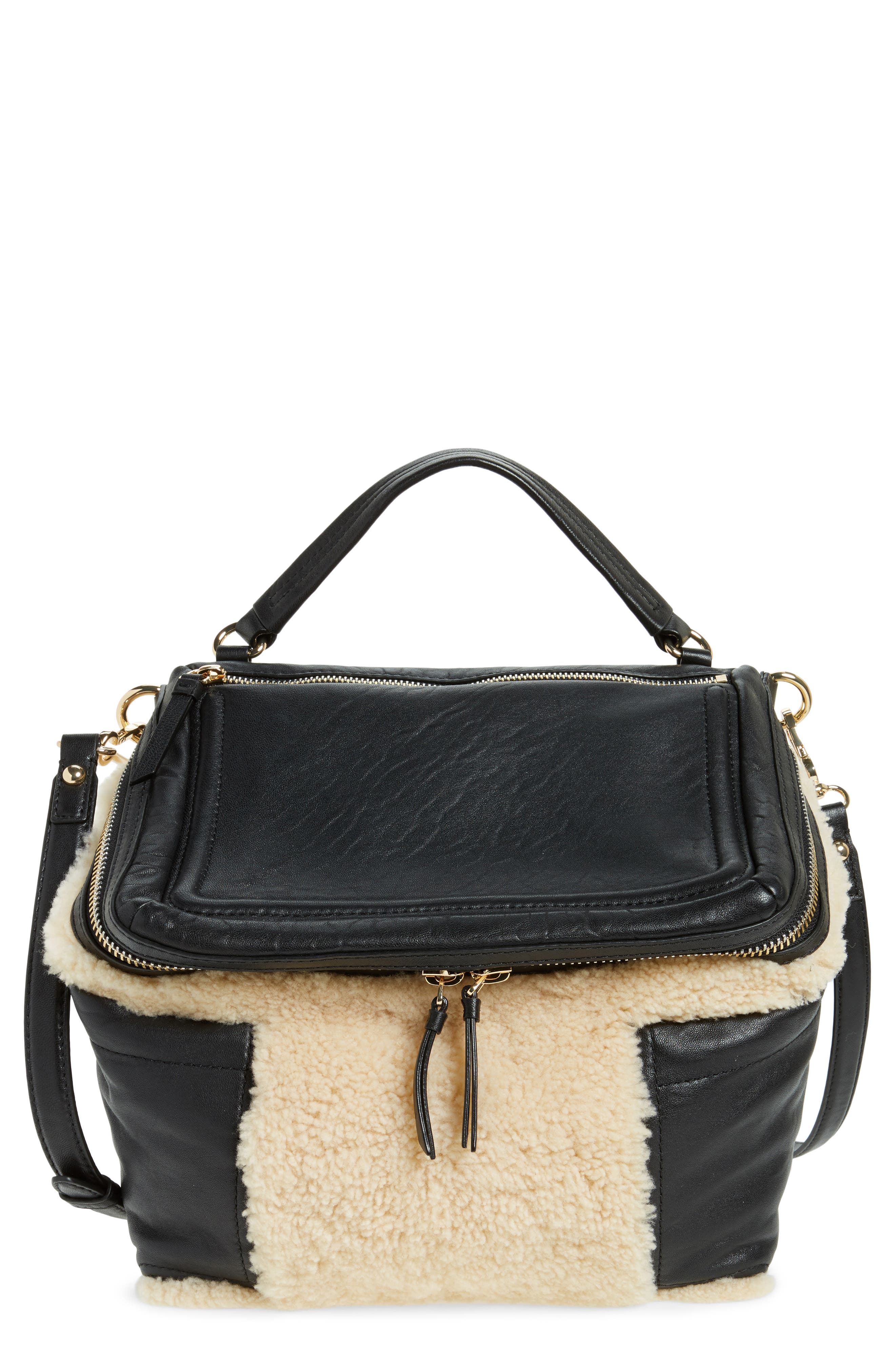 vince camuto patch leather backpack