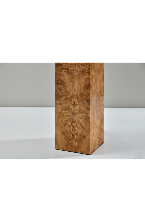 Shop Adesso Lighting Frederick Table Lamp In Burled Wood/antique Brass