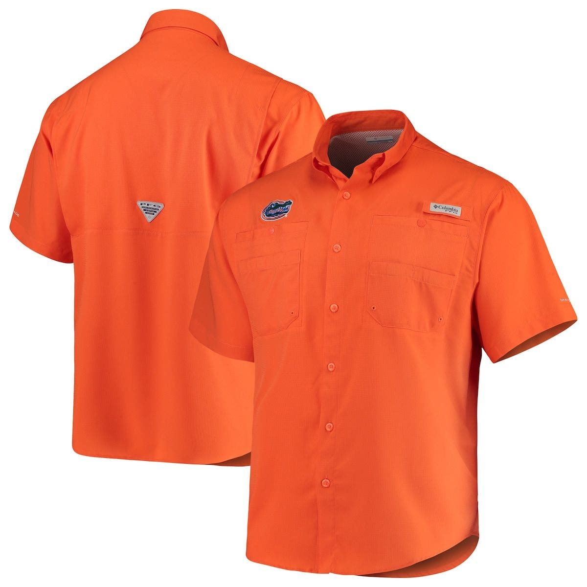 columbia orange shirt