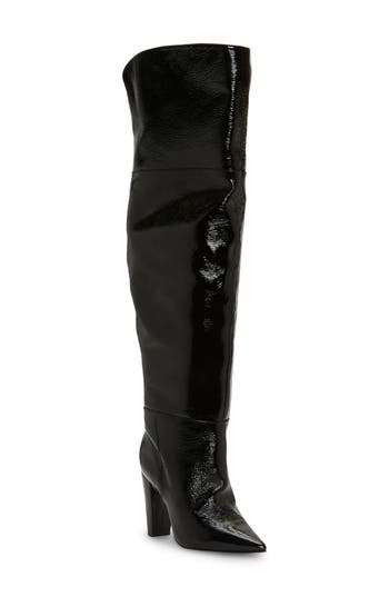 Vince Camuto Minnada Over The Knee Boot In Black Patent
