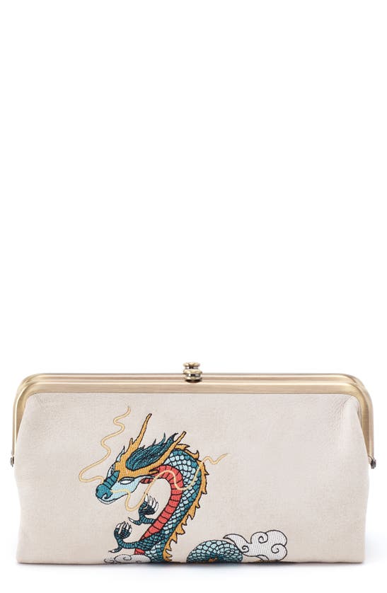 Hobo Clutch, good Dragon, Designer Bag, Gold, Embroidered