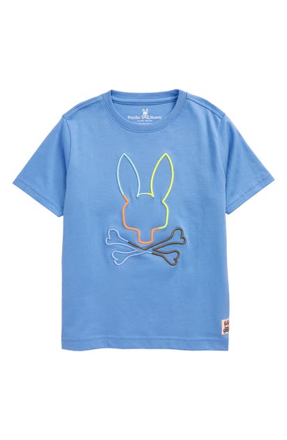 PSYCHO BUNNY Cottons BOYS' SHEFFIELD EMBROIDERED LOGO T-SHIRT