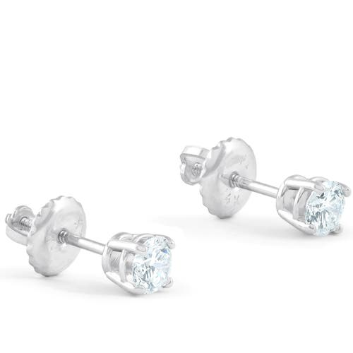 Bliss Diamond 3/8 Ct Tdw 14k Gold Lab Grown Diamond Studs Screw Back Earrings In 14k White Gold