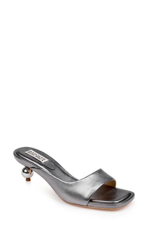 Shop Badgley Mischka Collection Baila Slide Sandal In Silver Antique