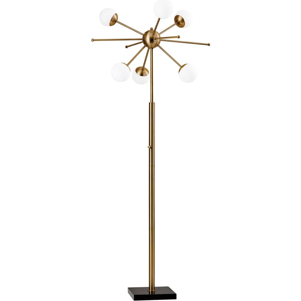 Adesso Lighting Doppler Led Floor Lamp In Antique Brass